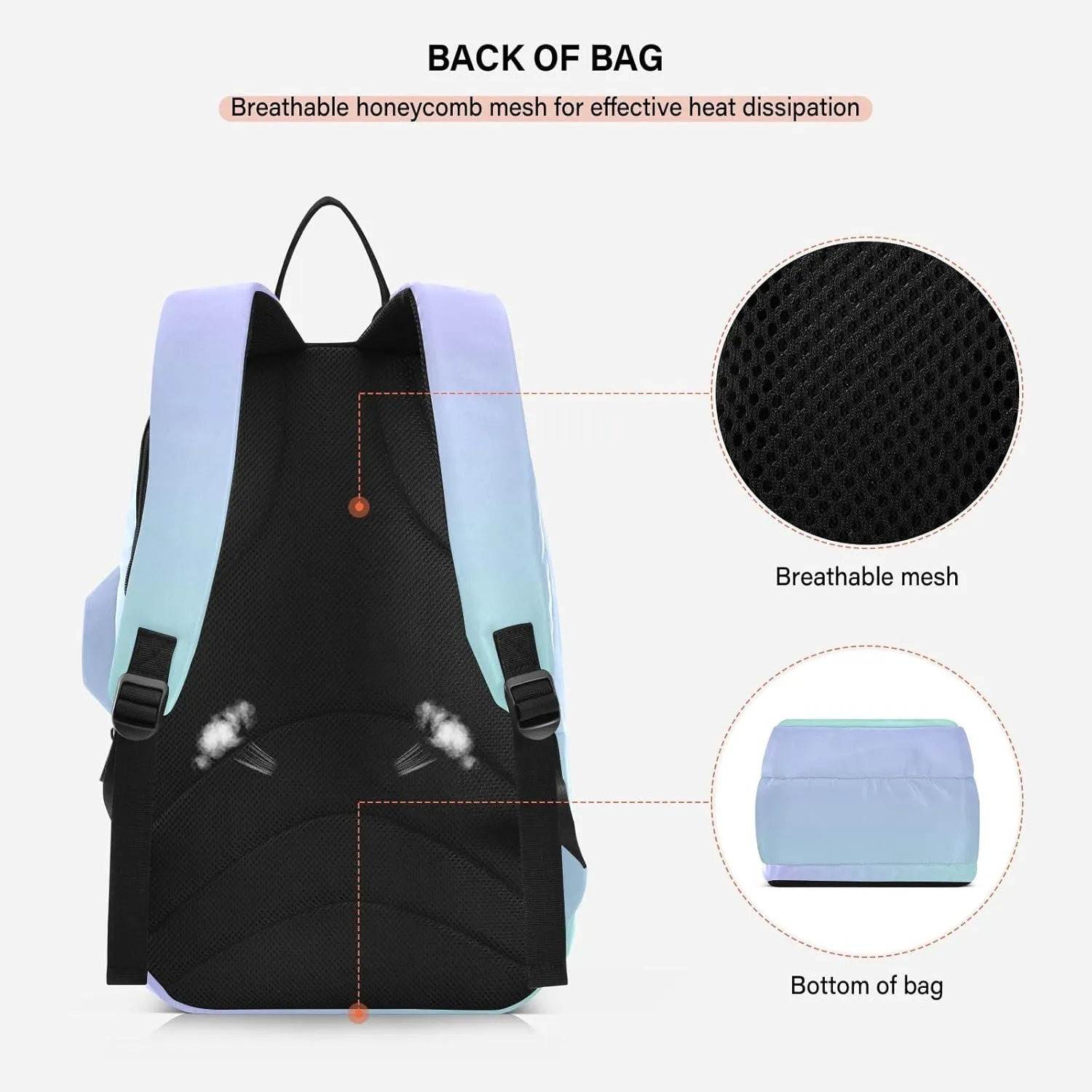 GAIGEO White Brown Retro Polka Dot Pickleball Bag, Multiple Storage Compartments, Foldable Racket Pocket