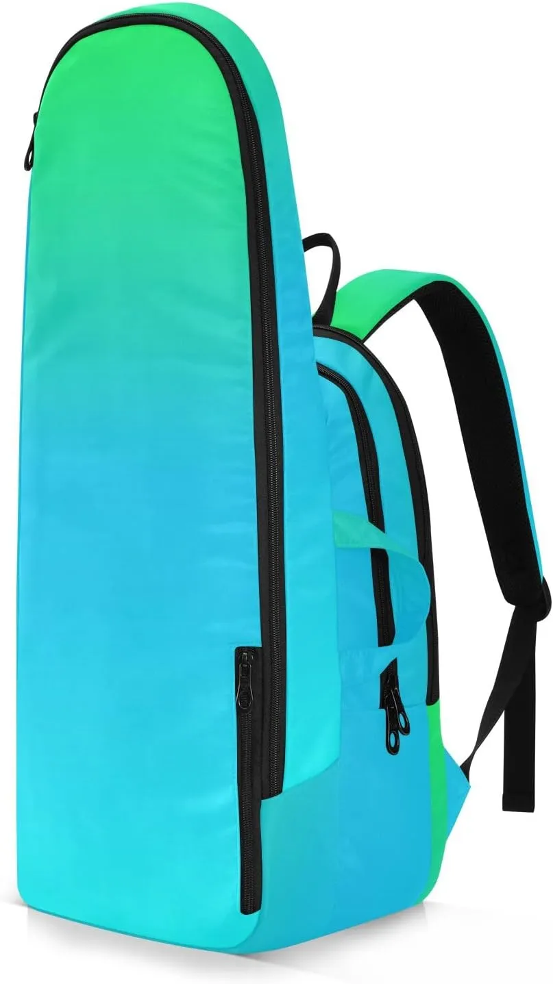 GAIGEO Yellow Amethyst Gradient Ombre Racket Bag, Multilayer Design Tennis Ball Bag, Sports and Daily Use