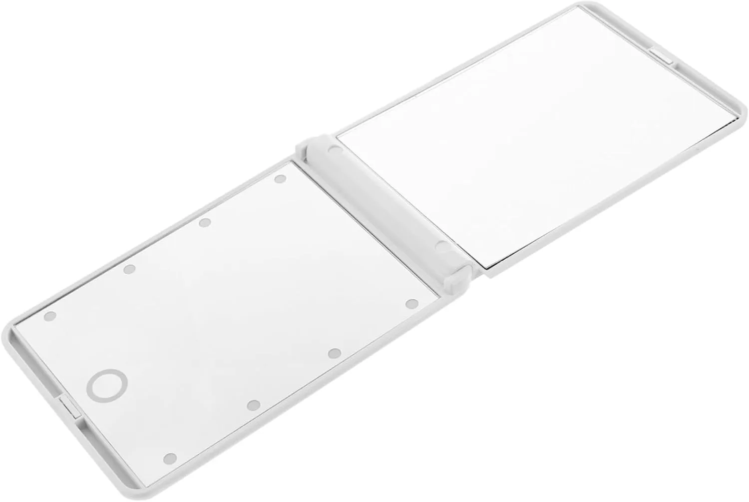Gatuida Portable Led Makeup Mirror with Foldable Design Mini Square Mirror Led for Travel White