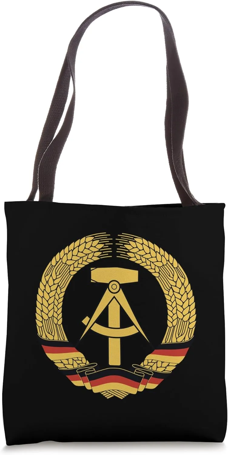 GDR, coat of arms, German Democratic Republic, flag, east Tote Bag