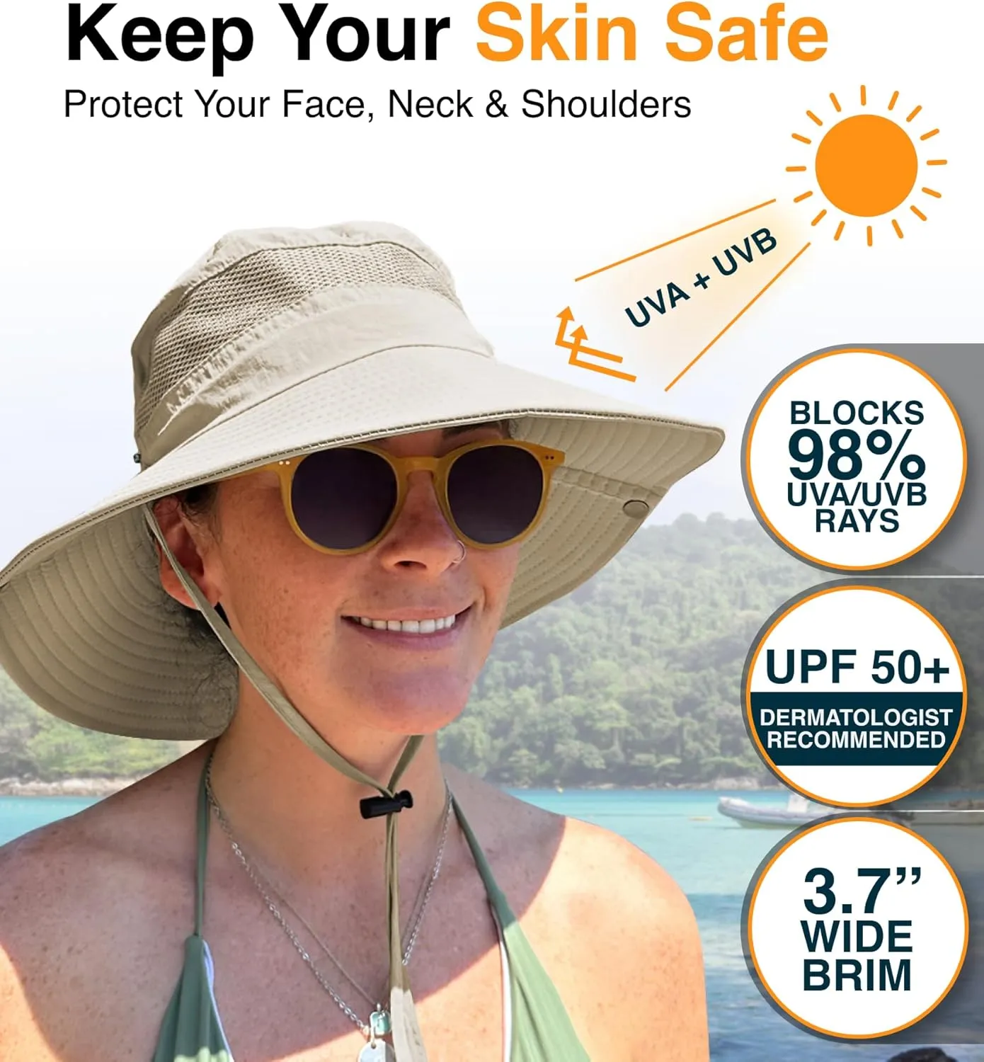 GearTOP Safari Sun Hat for Men and Sun Hats for Women UV Protection UPF 50  Hiking, Gardening, Fishing