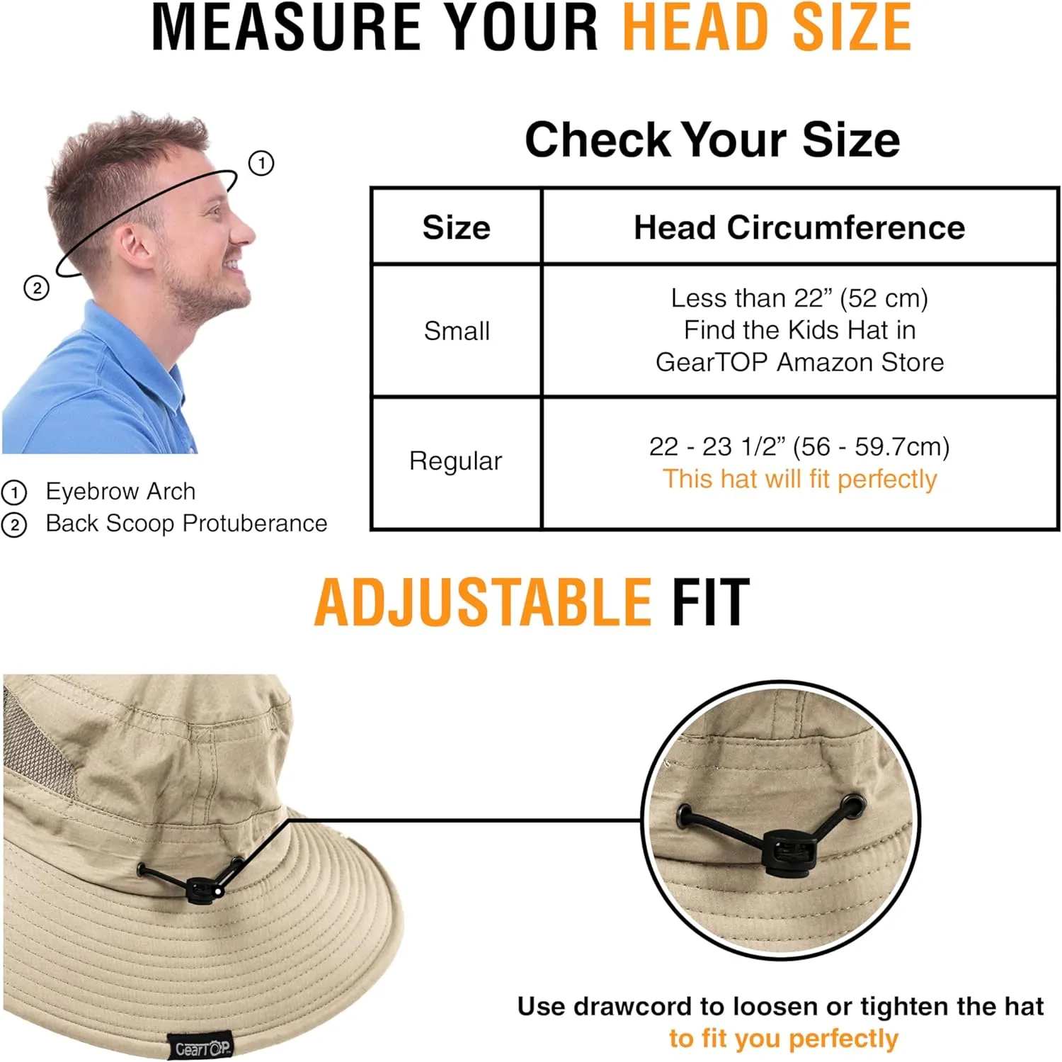 GearTOP Safari Sun Hat for Men and Sun Hats for Women UV Protection UPF 50  Hiking, Gardening, Fishing
