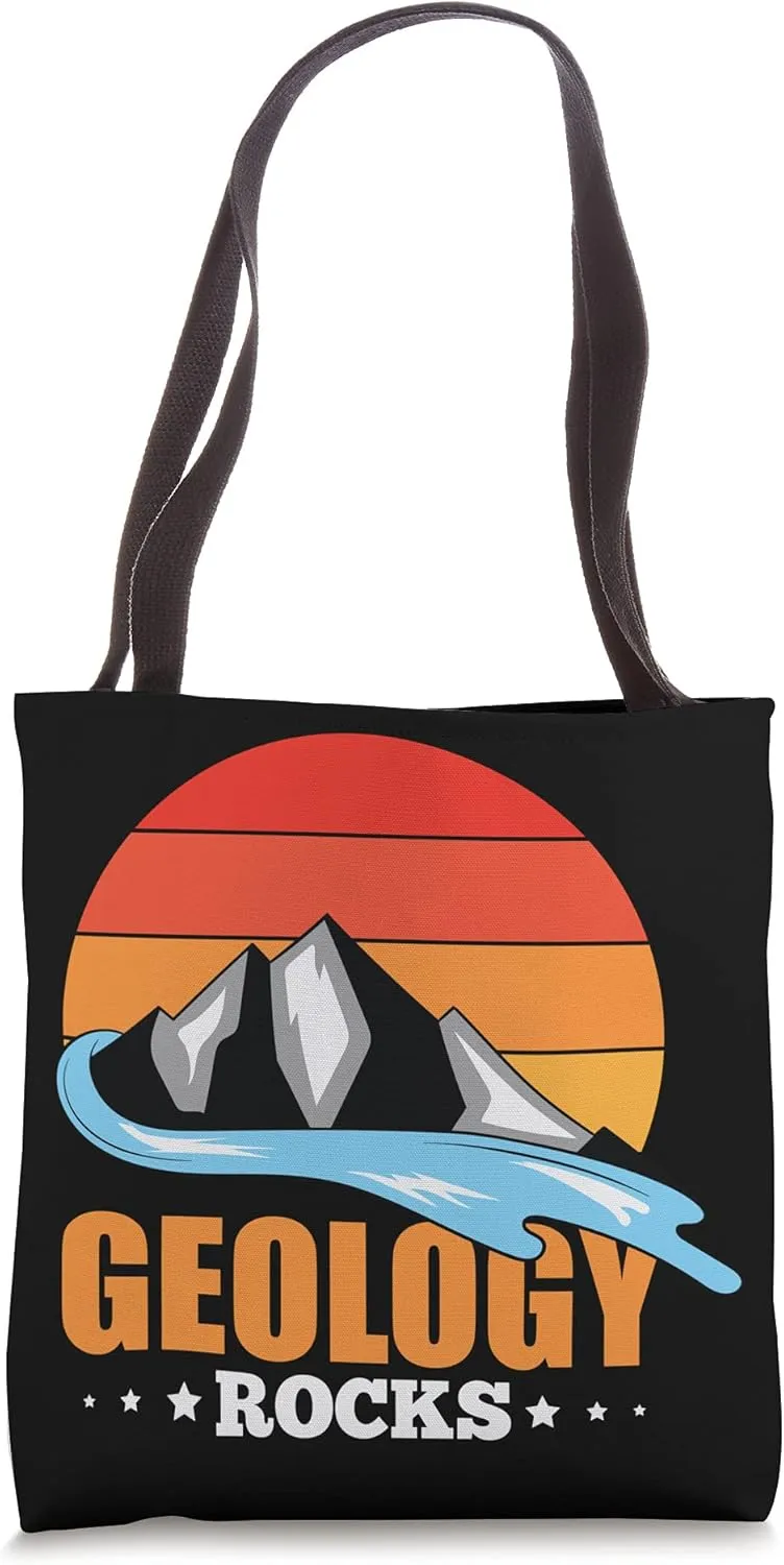 Geology Rocks Retro Mountain Paleontology Geologist Geology Tote Bag