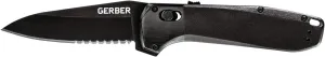 Gerber Gear Highbrow Serrated Edge Drop Point Assited Opening Knife [31-003672], Grey