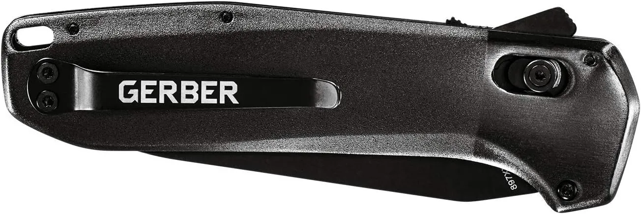 Gerber Gear Highbrow Serrated Edge Drop Point Assited Opening Knife [31-003672], Grey