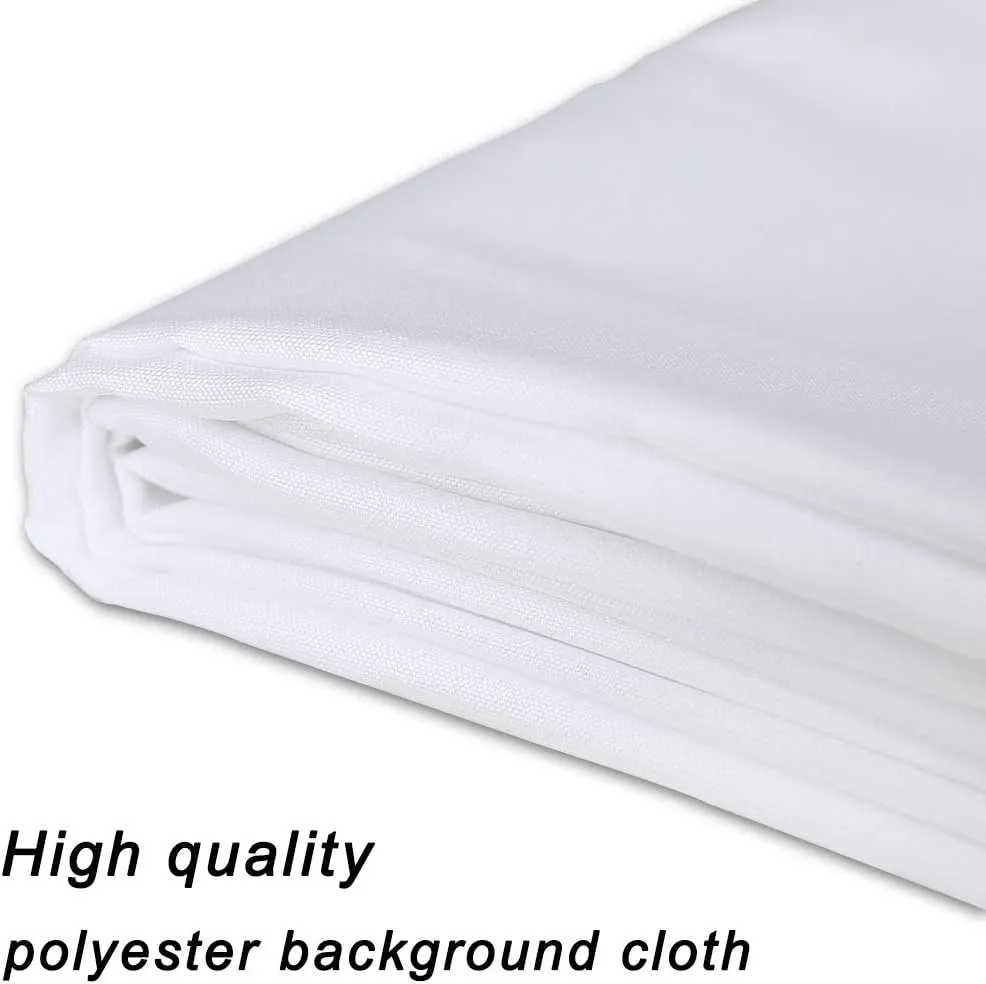 GFCC 8FTX10FT White Backdrop Background for Photography Photo Booth Backdrop for Photoshoot Background Screen Video Recording Parties Curtain