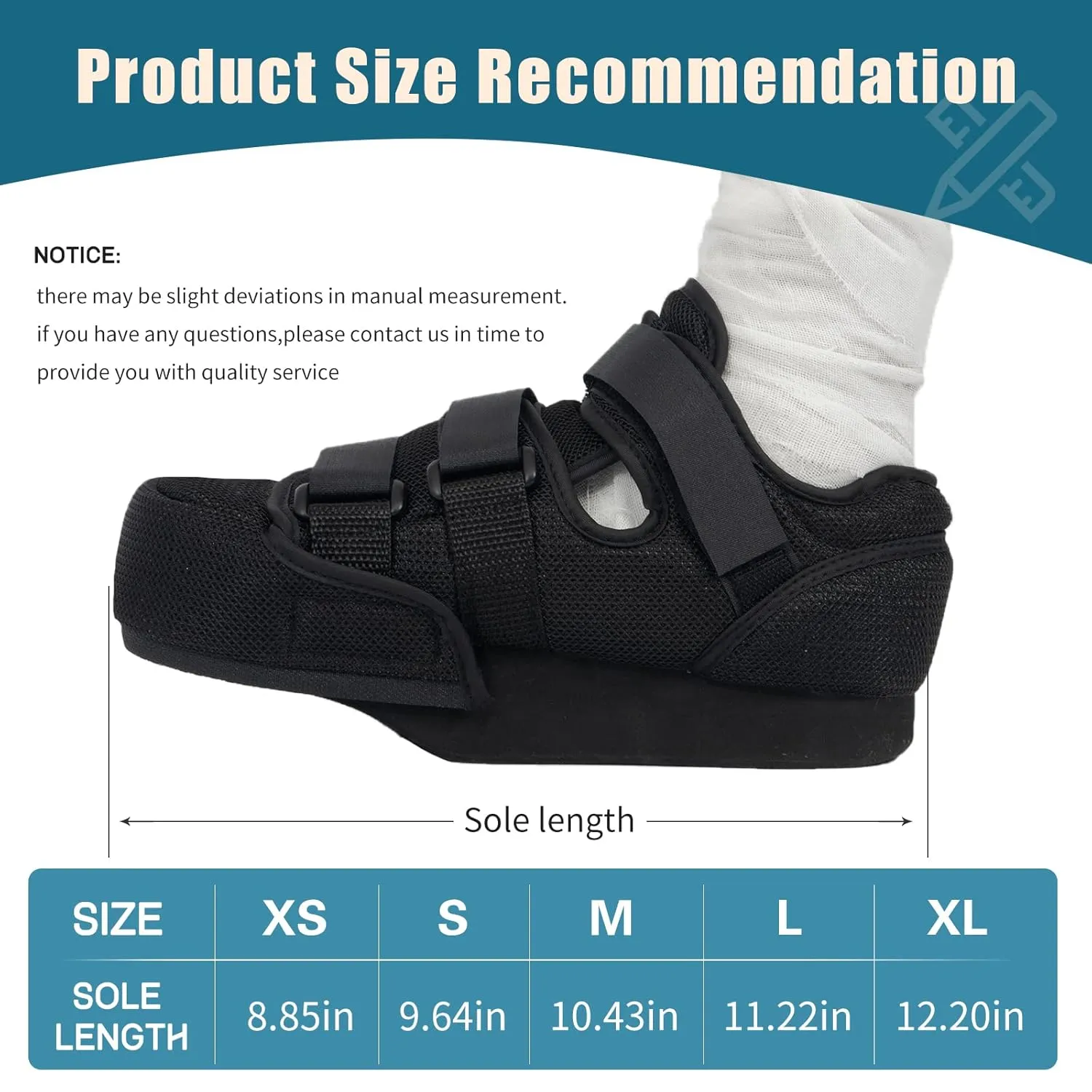 GHORTHOUD Forefoot Off-Loading Post Op Shoe Closed Toe Medical Walking Boot for Broken Toe Orthopedic Foot Brace for Post Bunion Hammertoe Surgery Brace (S)
