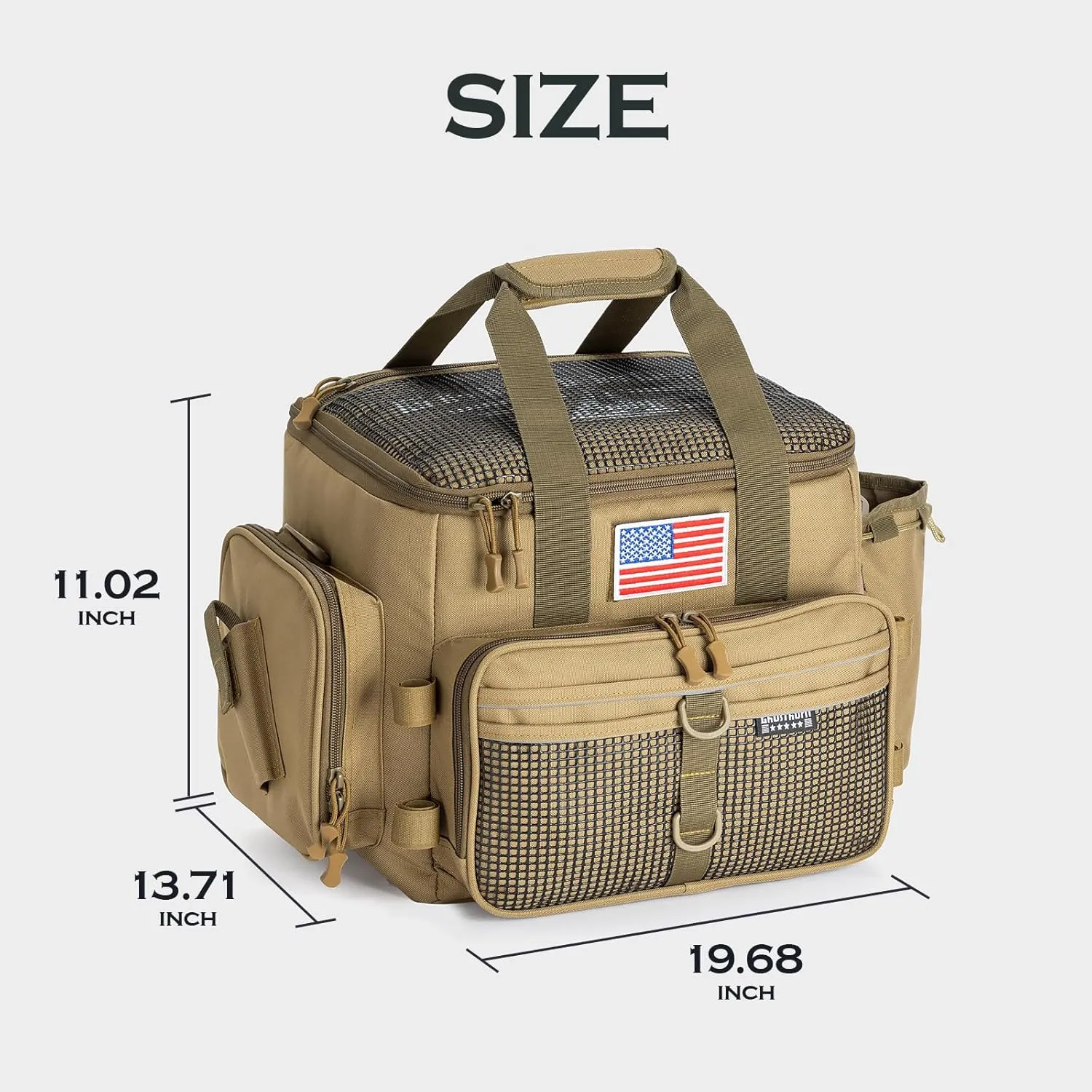 Ghosthorn Fishing Tackle Bags Salt Water Resistant Tackle Box Bag -large capacity tackle storage