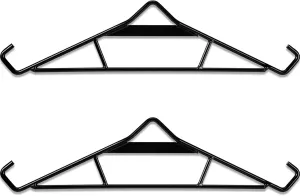 Gisafai 2 Pcs Gambrel for Hanging Deer 25 Inch Wide Heavy Weight Gambrel Steel Bar with Hooks Support Hunters Specialties for Skinning Hunting, Black Hanging Processing Tool for Deer