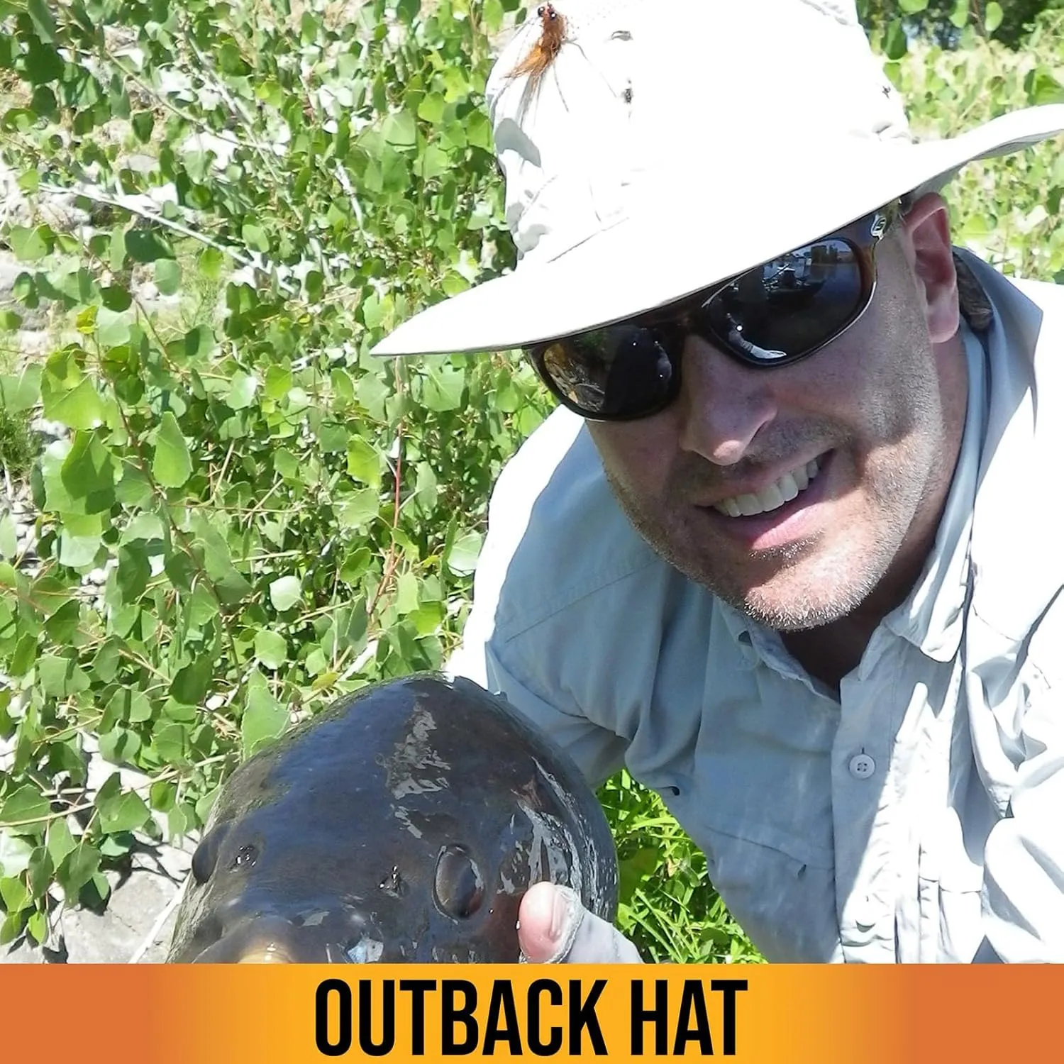 Glacier Glove Unisex Outback UPF 50  Sun Breathable Cooling Lightweight Fishing Hat with Full Brim, Chin Strap Velcro Pocket