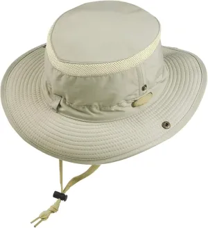 Glacier Glove Unisex Outback UPF 50  Sun Breathable Cooling Lightweight Fishing Hat with Full Brim, Chin Strap Velcro Pocket