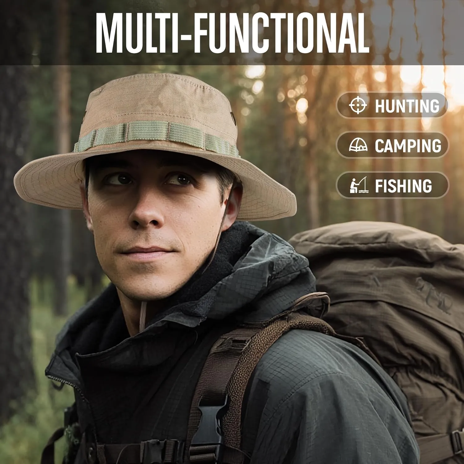 GLORYFIRE Boonie Hat Military Tactical Boonie Hats for Men Women Hunting Fishing Outdoor