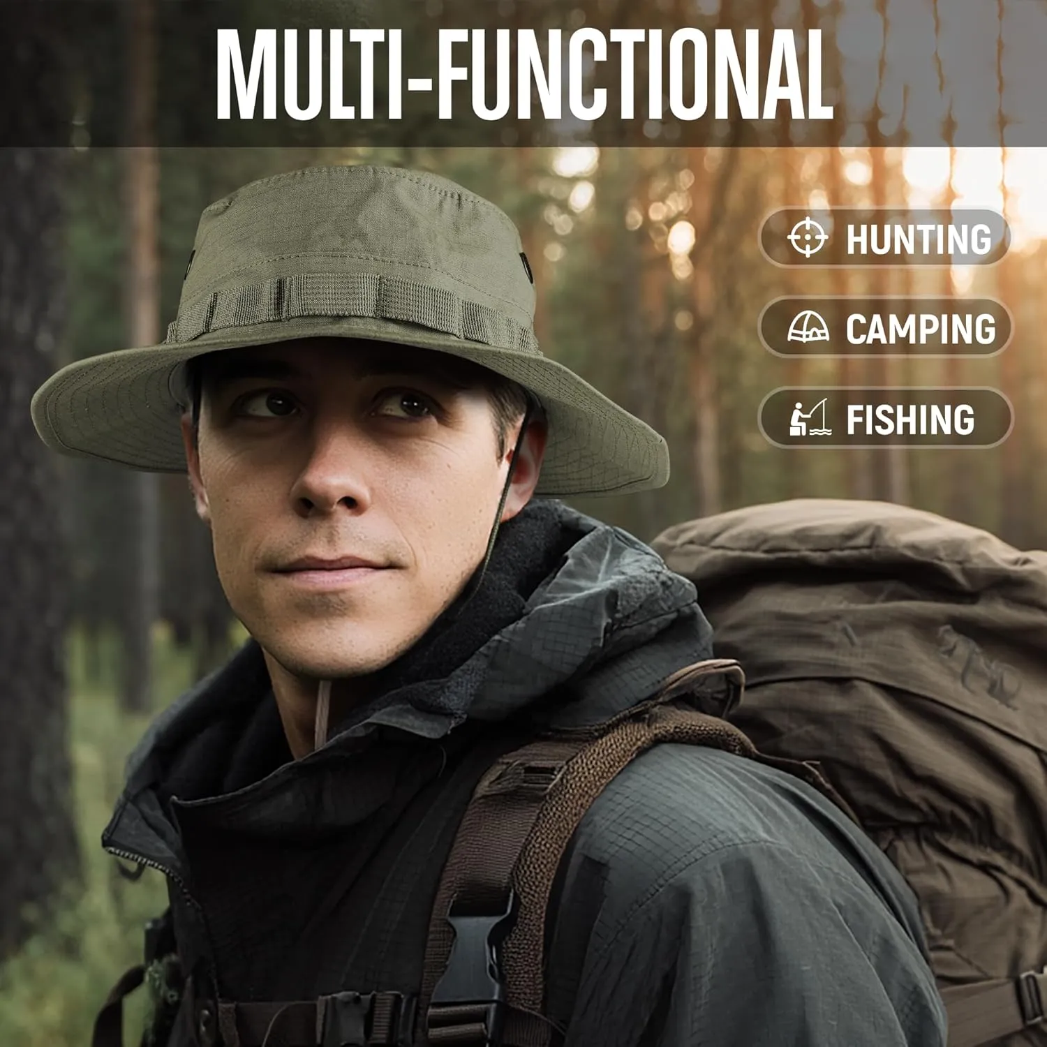 GLORYFIRE Boonie Hat Military Tactical Boonie Hats for Men Women Hunting Fishing Outdoor