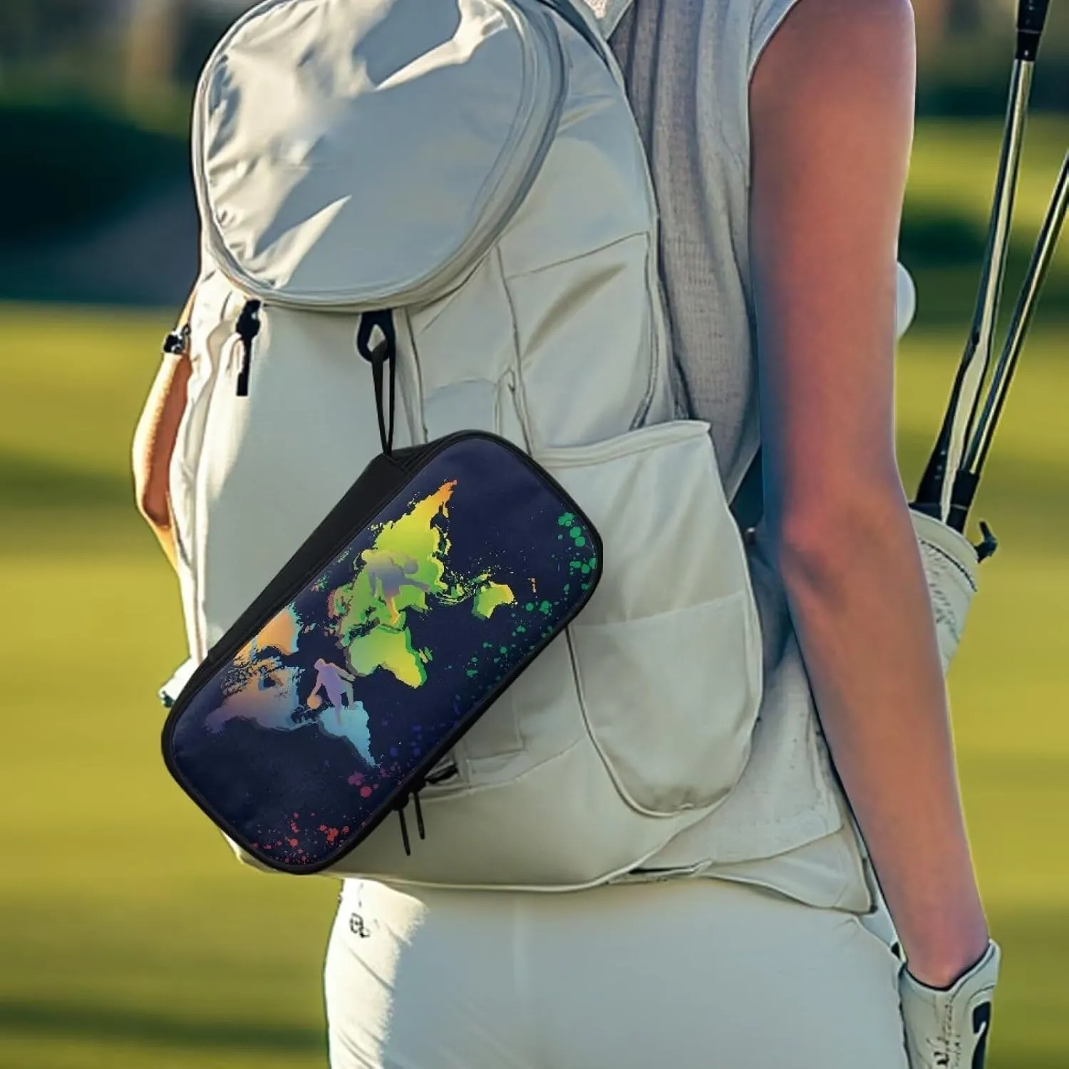 Golf Ball Bag Pouch, Golf Essentials Accessory Bag, Golf Valuables Pouch Golf Gifts for Men Golf Accessories Case Bag