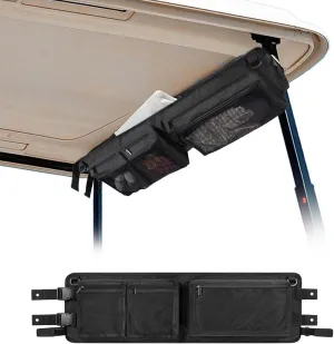 Golf Cart Ceiling Storage Bag - Easy Installation Durable Golf Cart Overhead Organizer Bag, Universal Golf Cart Mesh Organizer Bag Compatible with Club Car Precedent, Tempo, Onward