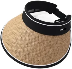 Grass Woven Hollow top hat Women's Summer UV Protection, Cycling, Sun Protection, Sun Shading hat, roll up, Foldable Sun hat