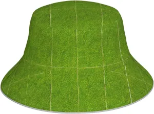 Green Grassland Patterned Double-Sided Sun hat, Unisex Bucket hat, Outdoor Gardening, Camping and Activities Visor