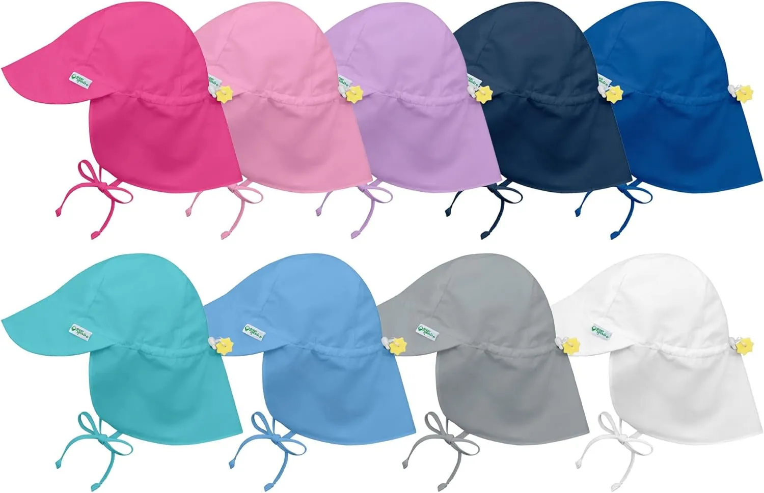 green sprouts Baby Girls' Flap Sun Protection Hat