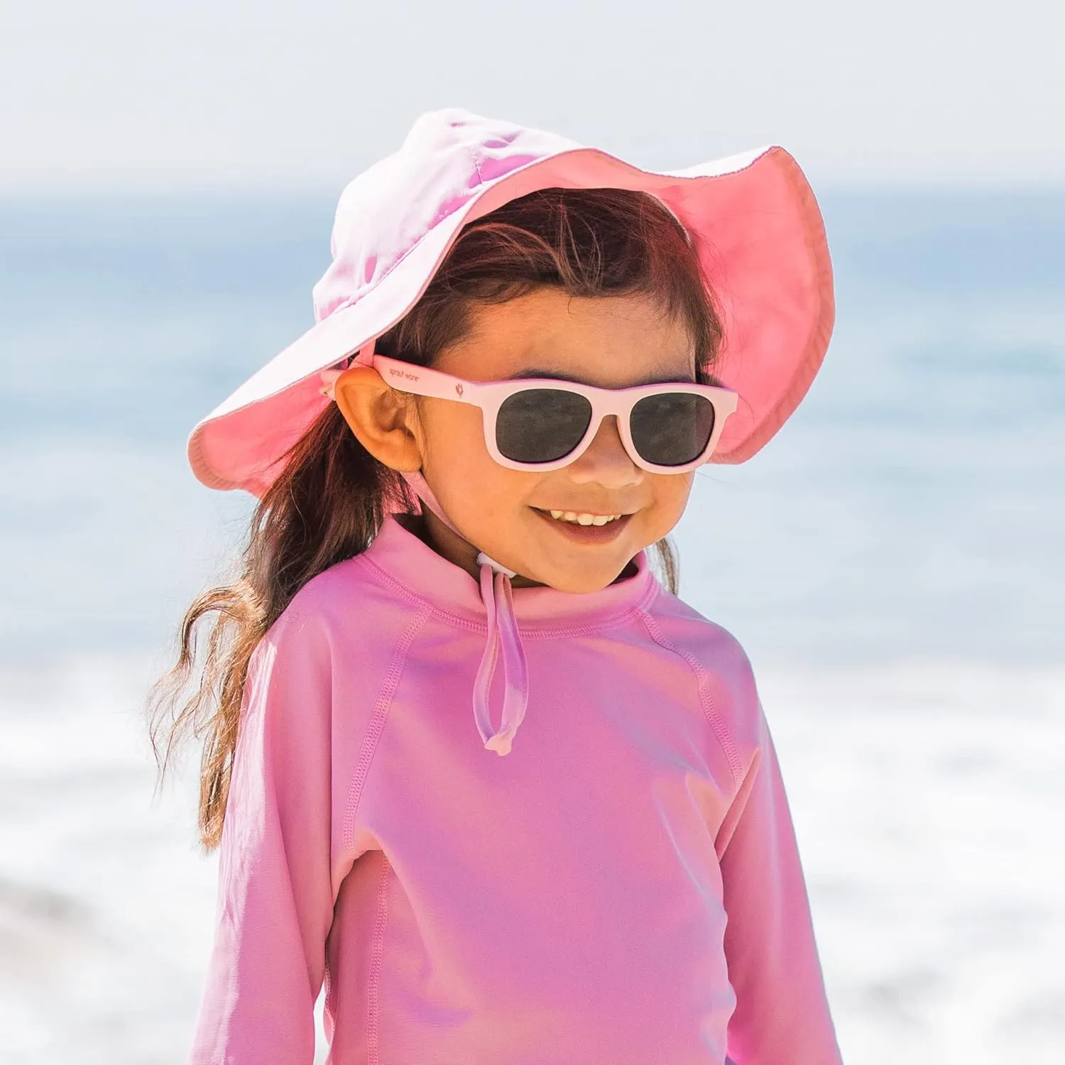 Green Sprouts Baby Girls' UPF 50  Eco Brim Hat