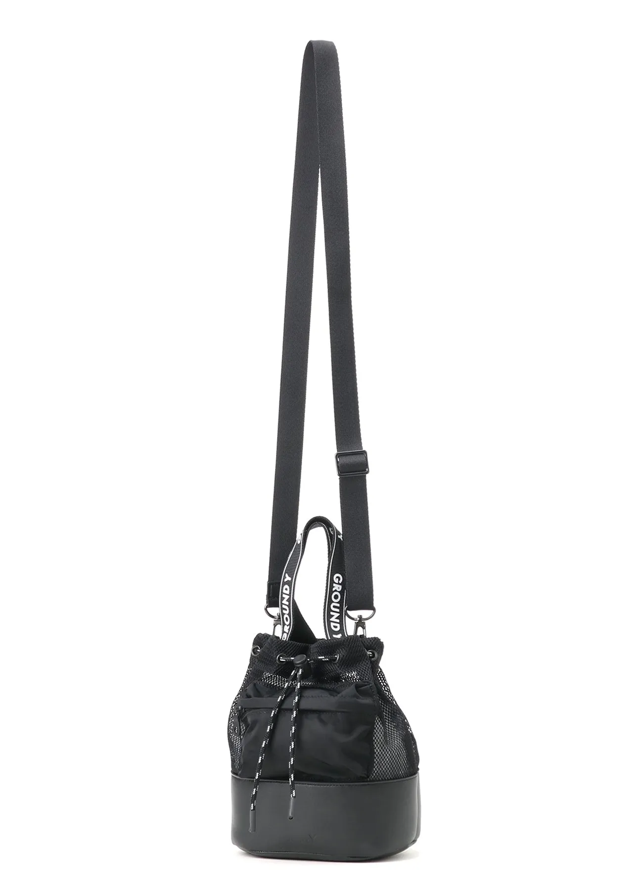 GROUND Y LOGO TAPE 2WAY MESH MINI BAG