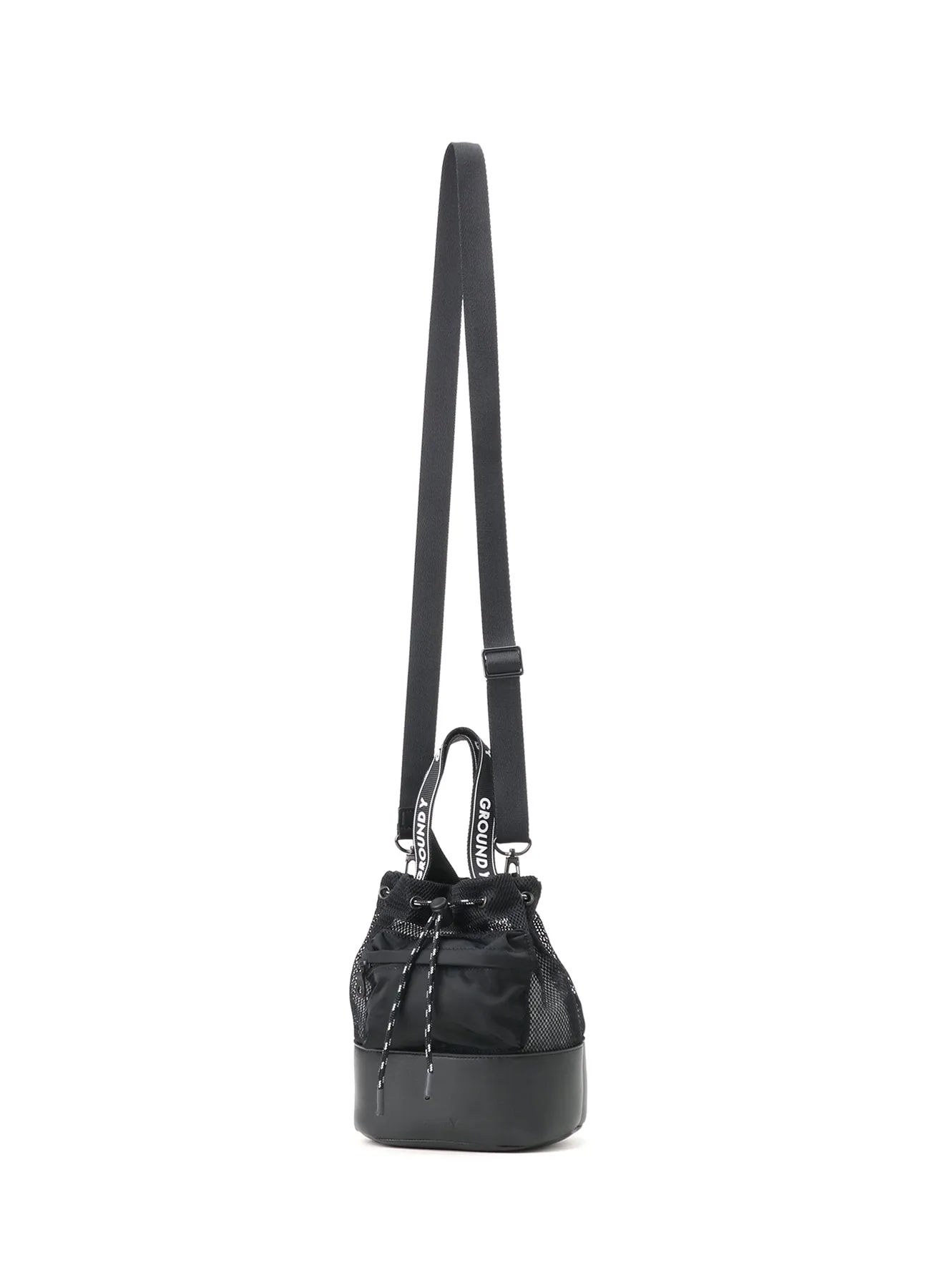 GROUND Y LOGO TAPE 2WAY MESH MINI BAG