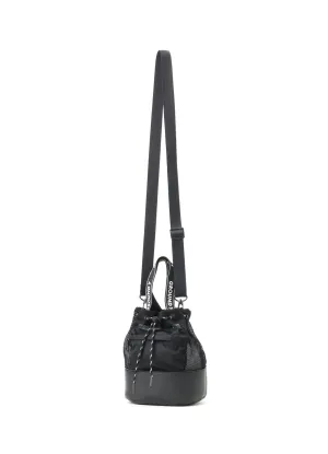 GROUND Y LOGO TAPE 2WAY MESH MINI BAG