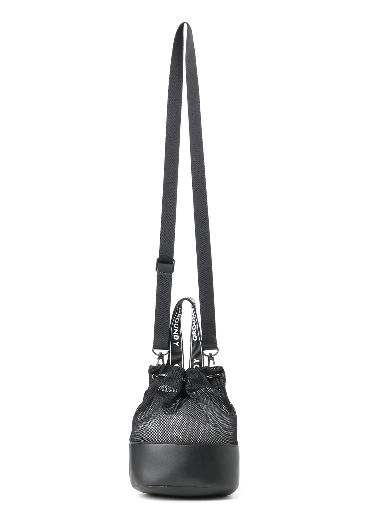 GROUND Y LOGO TAPE 2WAY MESH MINI BAG