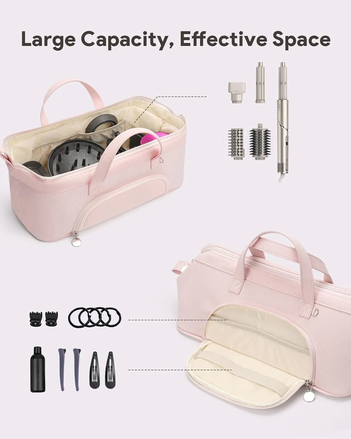 Hair Tools Travel Case Bag for Shark HD430 FlexStyle/Dyson Airwrap/Dyson Supersonic Hair Dryer, Portable Travel Storage Organizer for Hair Attachments Waterproof