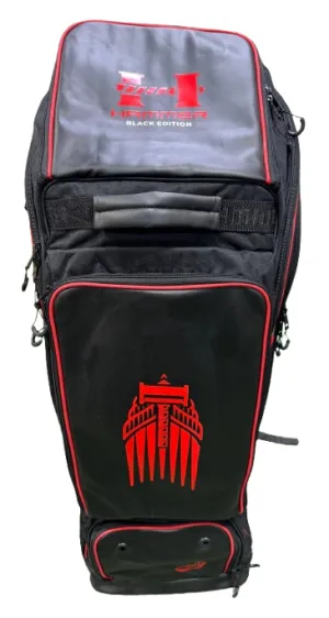 Hammer Black Edition Duffle Wheelie Cricket Bag - Black