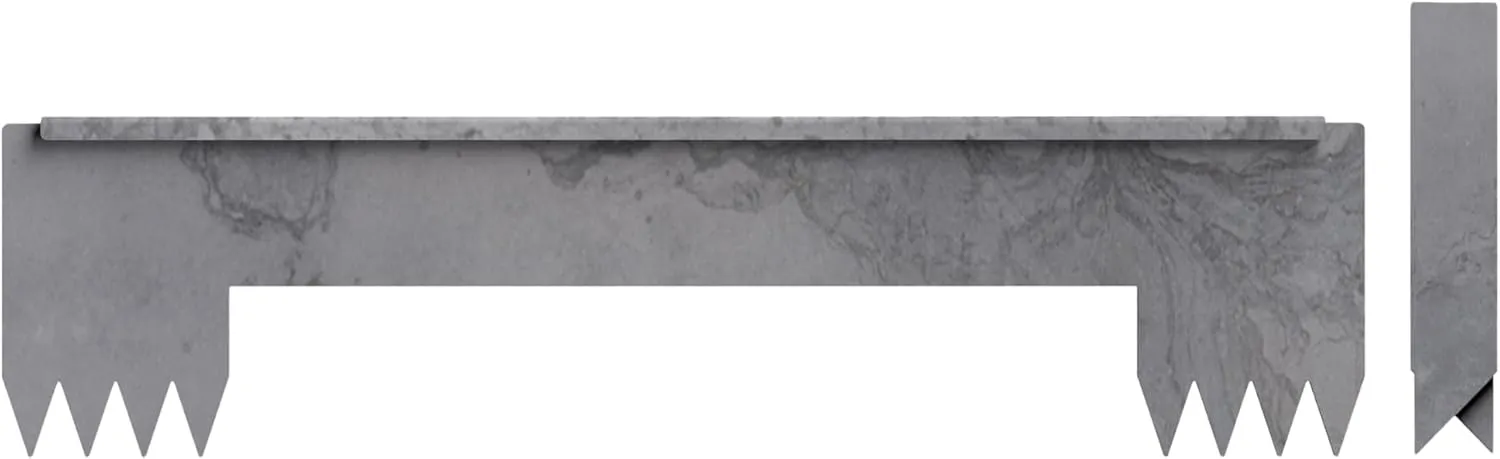 Hammer-in Landscape Edging - Cor-Ten Steel - 2ft Bridge Strips - Plus Connector Clips