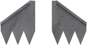 Hammer-in Landscape Edging - Cor-Ten Steel - Start/Finish Pieces (COR-Ten Steel, 8-in)