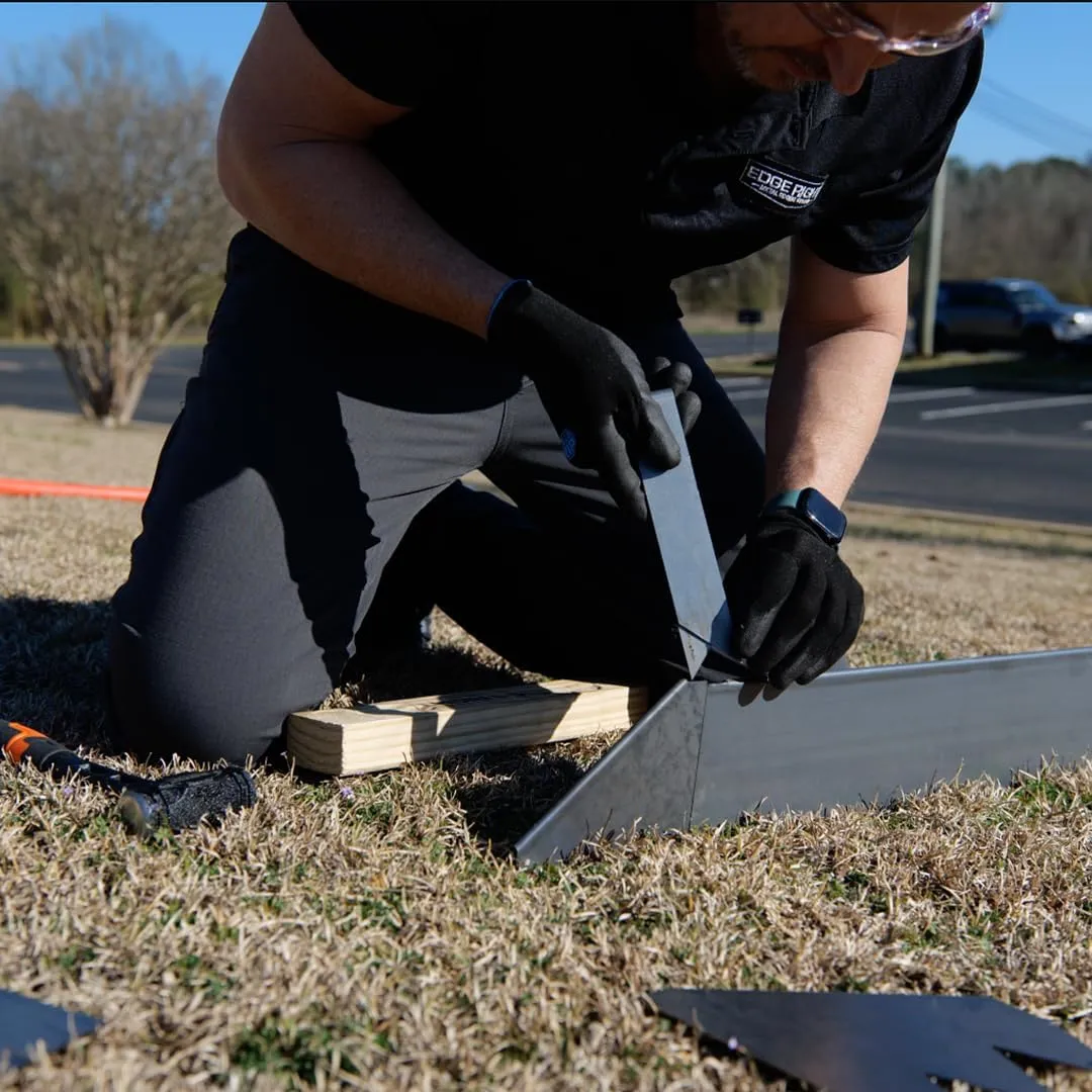 Hammer-in Landscape Edging - Cor-Ten Steel - Start/Finish Pieces (COR-Ten Steel, 8-in)