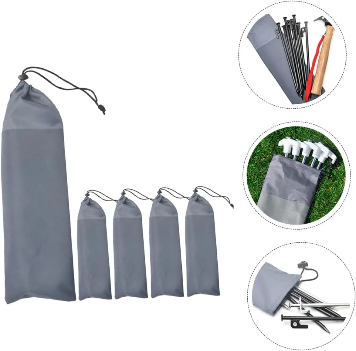 HANABASS Tent Stake Storage Bag Tripod Tote Canopy Mesh Bag Luggage Vacuum Bags Tent Stakes Storage Bags Vacuum