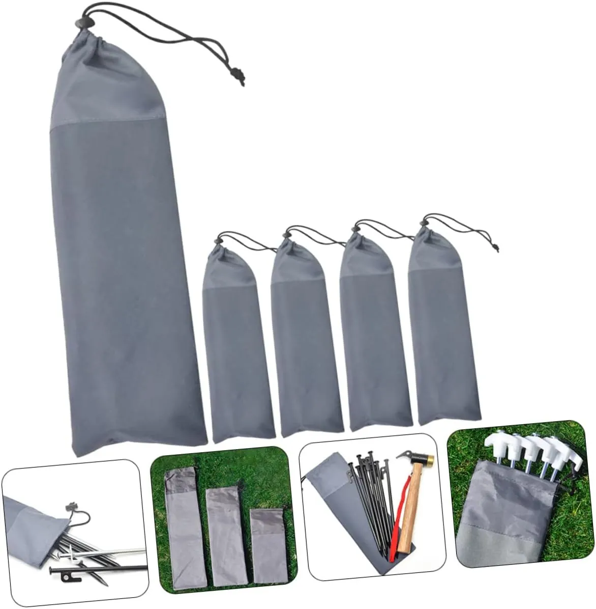 HANABASS Tent Stake Storage Bag Tripod Tote Canopy Mesh Bag Luggage Vacuum Bags Tent Stakes Storage Bags Vacuum