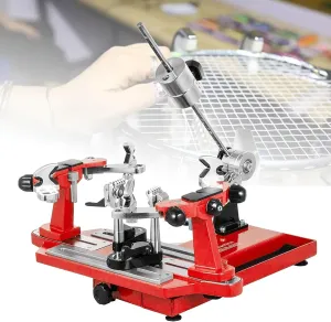 Hand Crank Racket Stringing Machine, Desktop Racket Stringing Machine with 6-Point Frame Shot 360 Degree Rotation Easy Operation 9-90IBS for Squash, Tennis Or Badminton Rackets