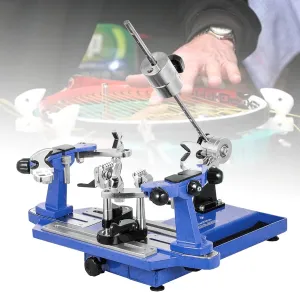 Hand Crank Racket Stringing Machine, Desktop Racket Stringing Machine with 6-Point Frame Shot 360 Degree Rotation Easy Operation 9-90IBS for Squash, Tennis Or Badminton Rackets