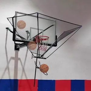 Hanging Basketball Shot Return Net, Rebounder Attachment for Kids/Adults, Outdoor Folding Training System with Carry Bag