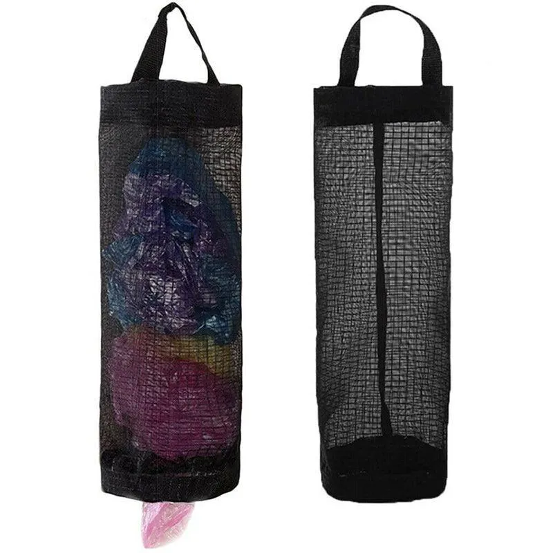 Hanging Holder Tash Mesh Storage Organizer Garbage Bags Plastic Bag Dispenser Au