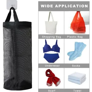 Hanging Holder Tash Mesh Storage Organizer Garbage Bags Plastic Bag Dispenser Au