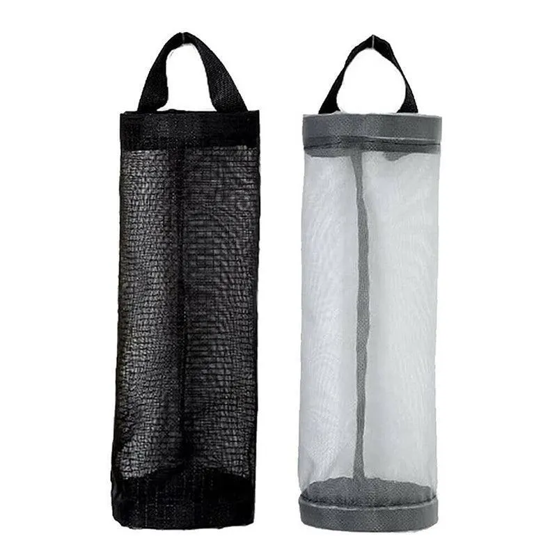 Hanging Holder Tash Mesh Storage Organizer Garbage Bags Plastic Bag Dispenser Au