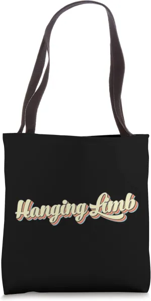 Hanging Limb TShirt Retro Art Baseball Font Vintage Tote Bag