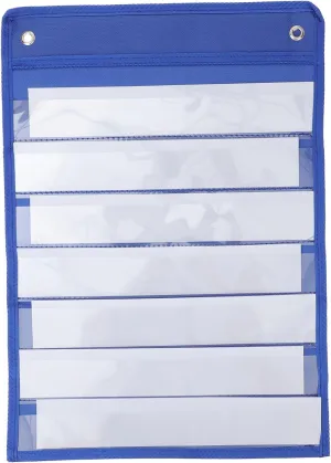 Hanging Organizers for Classroom Pocket Chart Magnetic Storage Bag Whiteboard Pouch 7 Layer Educational Tool