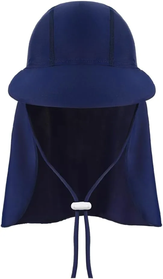haozaikeji Kids Sun Hat with Neck Flap UPF 50  Beach Swimming Cap Legionnaires Hat Sun Visor Baseball Cap for Seaside Travel