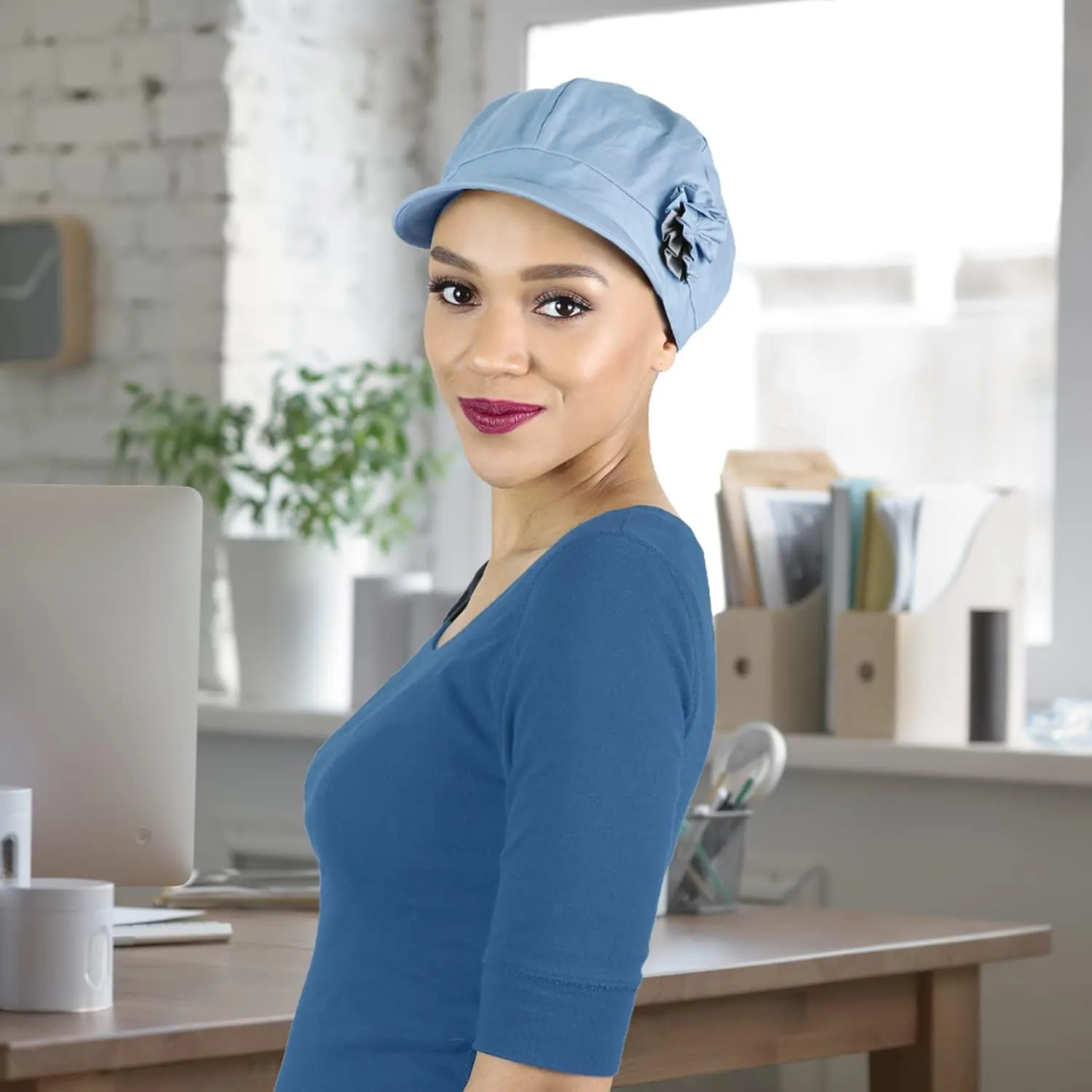 Hats Scarves & More Chemo Headwear for Women Summer 100% Cotton Newsboy Cancer Hats 50  UPF Sun Protection Brighton