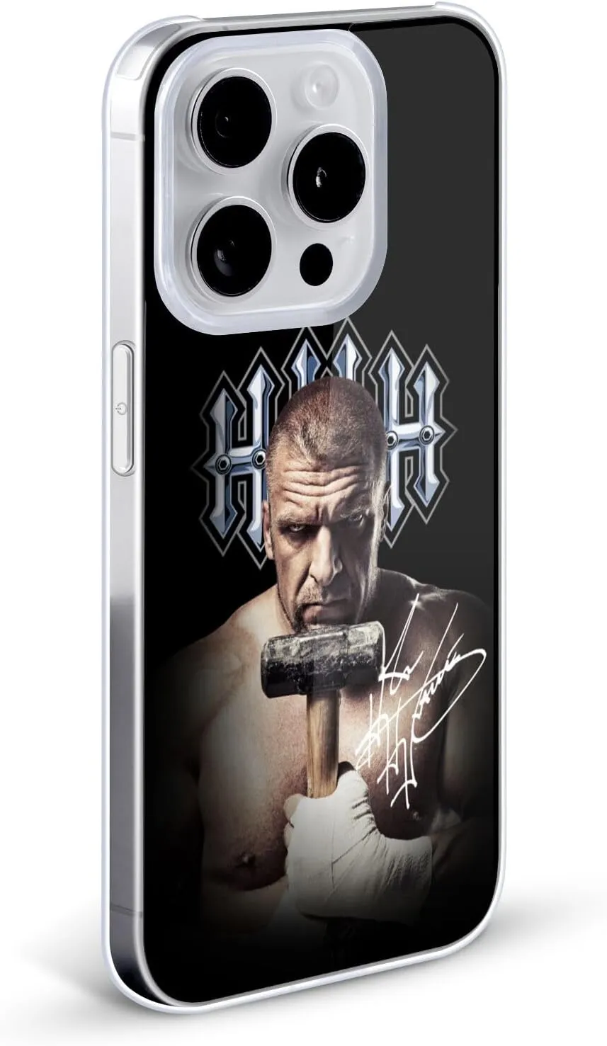 Head Case Designs Officially Licensed WWE Photo Hammer Triple H Hard Back Case Compatible with Apple iPhone 15