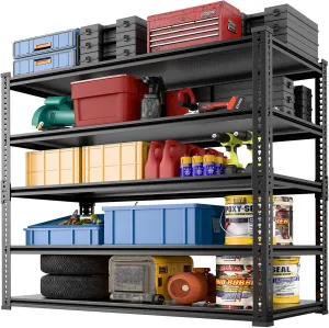 Heavy Duty Garage Shelving 3000lbs Capacity - 72"x48"x24" Industrial Aluminum Shelves, Boltless Assembly, Adjustable Storage Rack for Warehouse/Garage/Basement