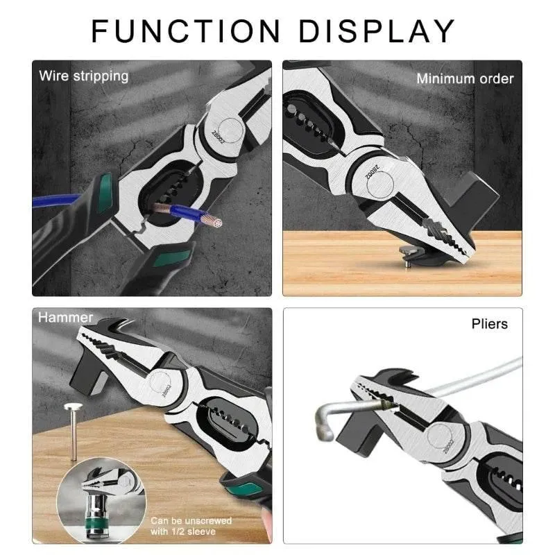 Heavy-Duty Pliers  Hammer Set - Multifunctional Industrial Tools