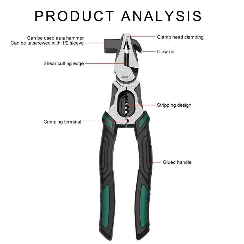 Heavy-Duty Pliers  Hammer Set - Multifunctional Industrial Tools