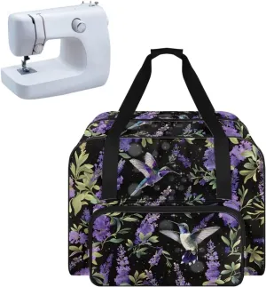 Heavy Duty Sewing Machine Case with Pocket and Handle Machine Washable Hummingbird Sewing Machine Bag Protective Cover