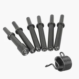 Heavy Duty Smooth Pneumatic Riveting Hammer Tool Kit for Air Hammers 6 different heavy duty hammer heads and 1 air hammer spring ，for Hollow Solid Half-hollow Rivet